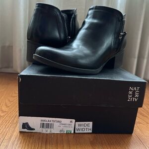Naturalizer Karol Black Wide Width Ankle Boots